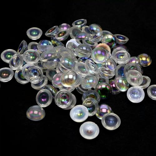200 transparente klare AB Acryl Flatback Runde Cabochon Glatte Halbkugel 10mm-Standard von Generic