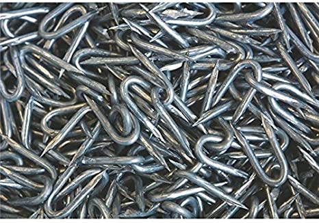 200 x (15 mm) Netzklammern, U-Nägel, verzinkter Zaun, Hühnerdraht, 200 Stück von Generic