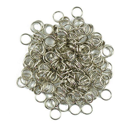200pcs Spaltringe Spiralringe Schlüsselringe Ringe 0.6 x 6 mm Silber von Generic