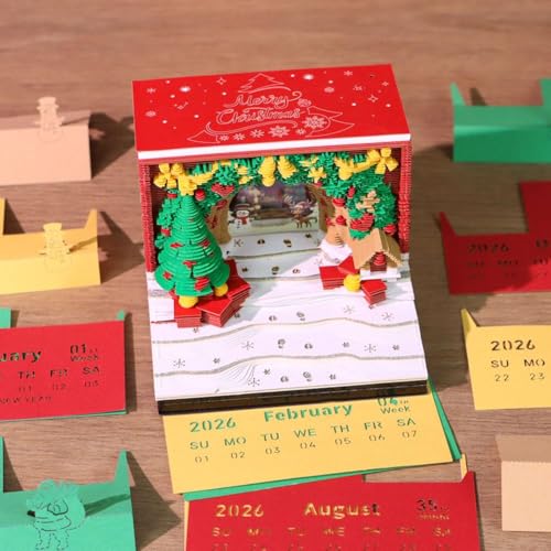 2026 Kalender-Notizblock, abreißbar, 3D-Papierkunst-Notizblock, kreativer 3D-Notizblock, Kalender, Papierschnitzerei, Kunst, Notizblock, Geschenk für Weihnachten, Einweihung, Schreibtisch-Dekoration 2026 Kalender-Notizblock, abreißbar, 3D-Papierkunst-Notizblock, kreativer 3D-Notizblock, Kalender, Papierschnitzerei, Kunst, Notizblock, Geschenk für Weihnachten, Einweihung, Schreibtisch-Dekoration von Generic