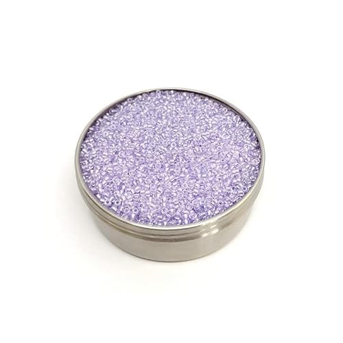 20g Rocailles Preciosa Samenperlen Kristallperlen Pastell violett, 8/0 (Rocailles PRECIOSA seed beads crystal pearl pastel violet) von generic