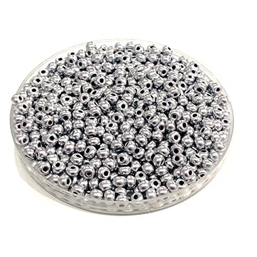 20g Rocailles Preciosa Seed Perlen Silbermatte, 8/0 (Rocailles PRECIOSA seed beads silver matte) von generic