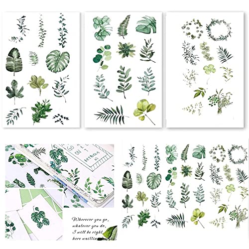 Firavggu 24 Bogen Sticker: Botanische Grünpflanze Hochzeit Aufkleber für Hochzeitsbuch, Scrapbooking, Geschenktüten & mehr. Washi-Material, Selbstklebend, 34 Designs, 10x20cm/3.94x7.87inch Firavggu 24 Bogen Sticker: Botanische Grünpflanze Hochzeit Aufkleber für Hochzeitsbuch, Scrapbooking, Geschenktüten & mehr. Washi-Material, Selbstklebend, 34 Designs, 10x20cm/3.94x7.87inch von Generic