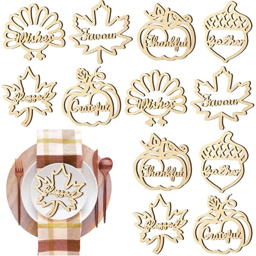 24 Stück Thanksgiving Holzausschnitte Kürbis Ahornblatt Tannenzapfen Truthahn Teller Dekor mit Seilen Baum Handwerk Esstisch Ernte Dekorationen Supplies 24 Stück Thanksgiving Holzausschnitte Kürbis Ahornblatt Tannenzapfen Truthahn Teller Dekor mit Seilen Baum Handwerk Esstisch Ernte Dekorationen Supplies von Generic