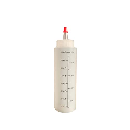 240ML Wiederverwendbare Kunststoff-Spitzflasche mit Skala und auslaufsicherer Kappe Quetschflasche Salatsauce DIY Gouache-Flasche Praktisch 240ML Wiederverwendbare Kunststoff-Spitzflasche mit Skala und auslaufsicherer Kappe Quetschflasche Salatsauce DIY Gouache-Flasche Praktisch von Generic