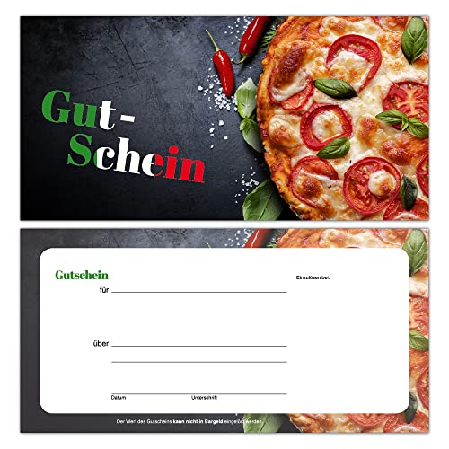 25 Pizza Pasta Gutscheine Gutscheinkarten Geschenkgutscheine – edel neutral taliener, Ristorante, Pizzeria, Gastronomie, Restaurant, Bar und Imbiss Pasta Italien von Generic