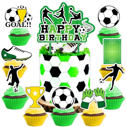 25 Stück Fußball-Kuchenaufsätze, Cupcake-Topper, Geburtstagsparty-Dekorationen, Themen-Sportspiel, Ball, Fußball-Weltmeisterschaft, Europa League, Olympiaspieler für Kinder, Jungen, Mädchen, Männer, 25 Stück Fußball-Kuchenaufsätze, Cupcake-Topper, Geburtstagsparty-Dekorationen, Themen-Sportspiel, Ball, Fußball-Weltmeisterschaft, Europa League, Olympiaspieler für Kinder, Jungen, Mädchen, Männer, von Generic