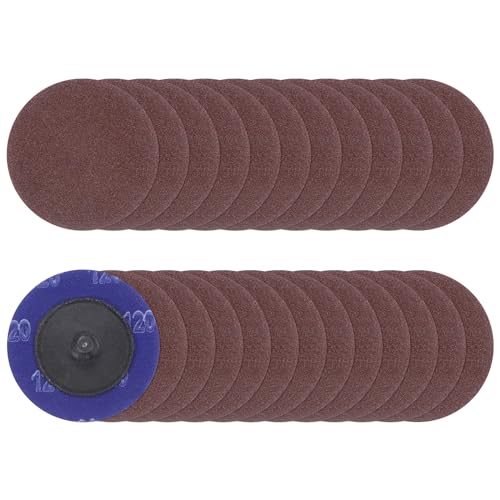 25 Stück Schnellwechsel-Schleifscheiben, 5,1 cm, Körnung 36, R-Typ, Rollverschluss, Aluminiumoxid-Konditionierungsscheibe, Schleifpapier für Stabschleifer, schnelles Schneiden, Rotbraun (Dunkelblau, 25 Stück Schnellwechsel-Schleifscheiben, 5,1 cm, Körnung 36, R-Typ, Rollverschluss, Aluminiumoxid-Konditionierungsscheibe, Schleifpapier für Stabschleifer, schnelles Schneiden, Rotbraun (Dunkelblau, von Generic
