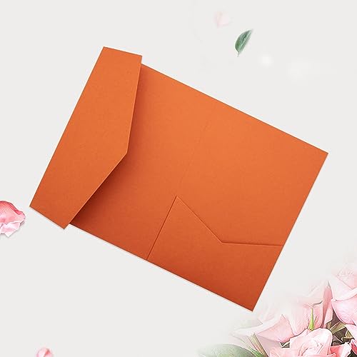 Terrakotta-Einladungskarten im A7-Format (13 x 18 cm), dreifach gefaltete Hochzeitseinladungskarten für 12,7 x 17,8 cm Einladungen, Hochzeit, Brautparty, Verlobung, Geburtstag, Sweet 16, 25 Stück von Generic