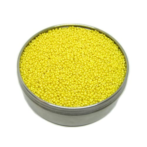 250g Rocailles Preciosa Samen Perlen gelb gefärbt, 10/0 (aboot 2.3 mm) (Rocailles PRECIOSA seed beads Yellow Dyed) von generic