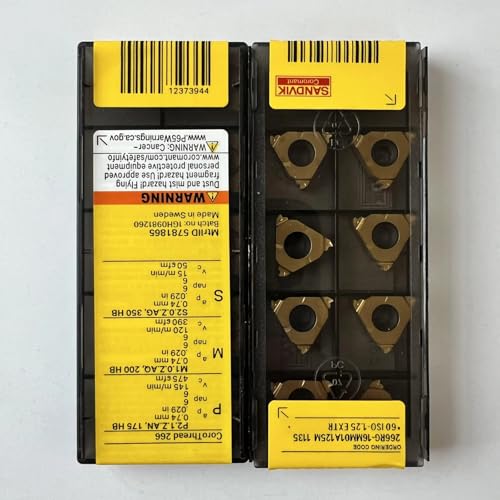 266RG-16MM01A125M 1135/CNC-Drehmaschine Hartmetall-Klingenwerkzeug, 10 Stück 266RG-16MM01A125M 1135/CNC-Drehmaschine Hartmetall-Klingenwerkzeug, 10 Stück von Generic