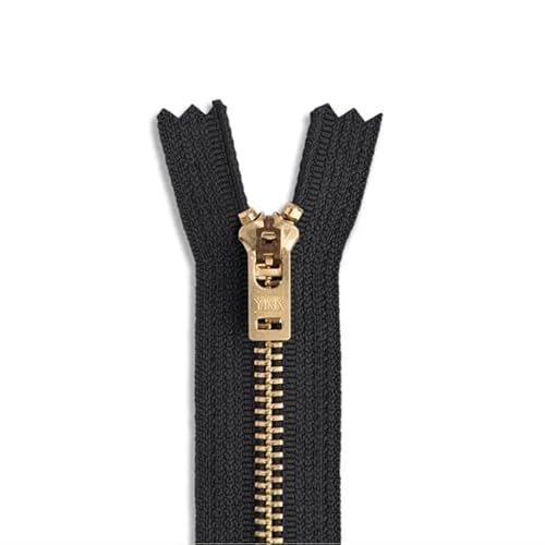 27,9 cm schwarzer Metall-Reißverschluss – mit antiken Messingzähnen, nicht trennend – starke Reißverschlüsse für Hosen, Jeans, Taschen, Polster und Bastelarbeiten 27,9 cm schwarzer Metall-Reißverschluss – mit antiken Messingzähnen, nicht trennend – starke Reißverschlüsse für Hosen, Jeans, Taschen, Polster und Bastelarbeiten von Generic