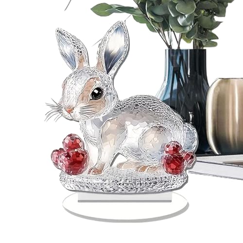 2D Acryl Hase Tischdeko Osterdeko Osterdeko Tischdeko für Haus Frühling von Generic