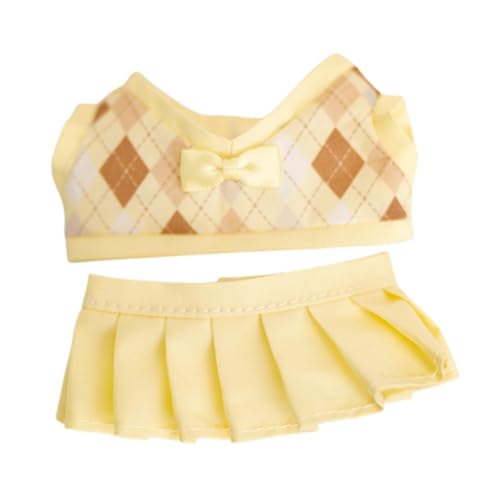 2X Puppenkleidung Anzug Kuscheltiere Kleidung Mini Puppenoutifits für 17 cm Puppe, Gelber Rock 2X Puppenkleidung Anzug Kuscheltiere Kleidung Mini Puppenoutifits für 17 cm Puppe, Gelber Rock von Generic