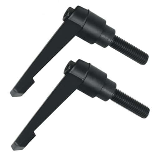 2er Pack Klemmhebel M10, Klemmgriff Feststellhebel, Verstellbarer Griff in Schwarz, Druckknopfratsche, Bolzen mit Außengewinde(M10*80 * 70) von Generic