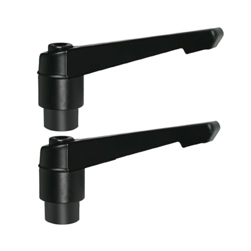 2er-Pack M10 x 80/114 Verstellbare Knöpfe Griff Innengewinde Druckknopf Ratsche for Drehmaschinen, Schwarz(M10*114) von Generic