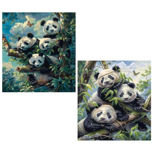 2er set Panda Diamond Painting Kinder Klein 40x60cm Mädchen 6 Jahre Diamant Malerei Niedlich,DIY 5D Diamond Painting Set für Erwachsene und Anfänger Bastelset für Wohnzimmer Dekoration Geschenke TY221 2er set Panda Diamond Painting Kinder Klein 40x60cm Mädchen 6 Jahre Diamant Malerei Niedlich,DIY 5D Diamond Painting Set für Erwachsene und Anfänger Bastelset für Wohnzimmer Dekoration Geschenke TY221 von Generic