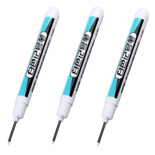 3 Stück 0,7/1,0/2,5 mm weiße Permanentlackstifte, Acryl-Marker für Holz, Stein, Kunststoff, Leder, Glas, Keramik, Loch, Metall, Steinmarker, tiefe Leinwand (0,7 mm x 3 Stück) von Generic