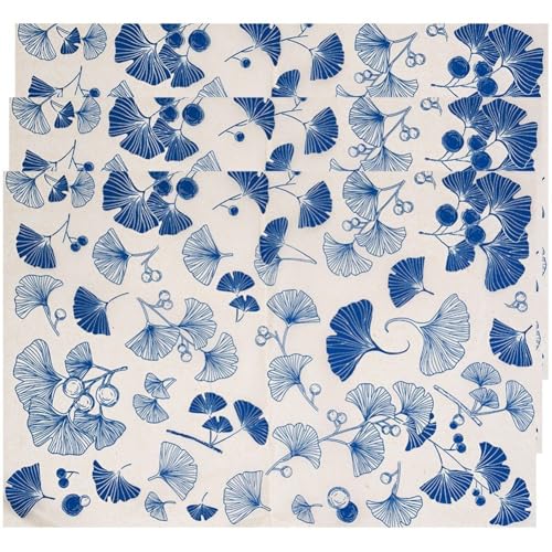3 Stück Keramik-Aufkleber, Blaues Und Weißes Porzellan-Keramik-ton-transferpapier, Keramik-unterglasur-blumenpapier Für Keramik-emaille-Aufkleber von Generic