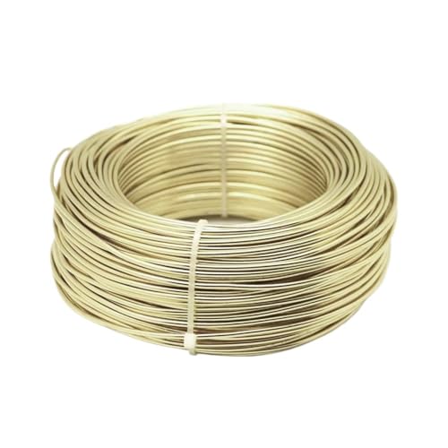 3 mm 4 mm 25/12 Meter Aluminiumdraht Schmuckzubehör for die Herstellung von DIY-Handwerk Silber Gold Weichmetall(Light Gold,3mm 25meter) von Generic