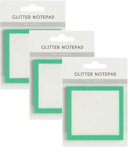 3-teiliger Glitzer-Notizblock, 2.0 – Lustige und niedliche selbstklebende Notizblöcke, kleine To-Do-Listen, süße Geschenke für Mädchen von Generic