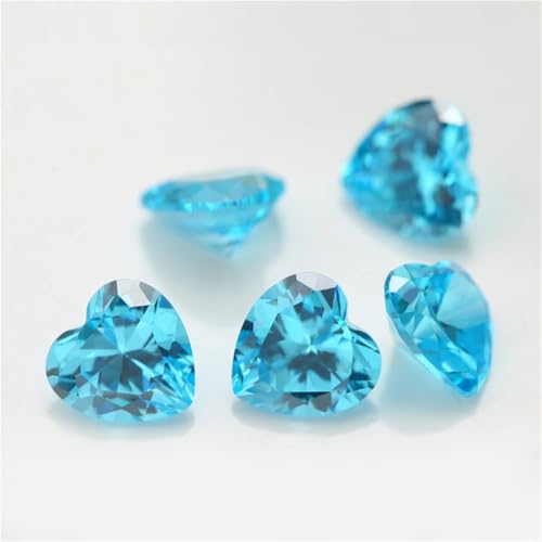 3 x 3 - 10 x 10 mm, 5 A herzförmiger Zirkonia, lose synthetische Edelsteine für die Schmuckherstellung, Meeresblau, 8 x 8 mm, 50 Stück 3 x 3 - 10 x 10 mm, 5 A herzförmiger Zirkonia, lose synthetische Edelsteine für die Schmuckherstellung, Meeresblau, 8 x 8 mm, 50 Stück von Generic