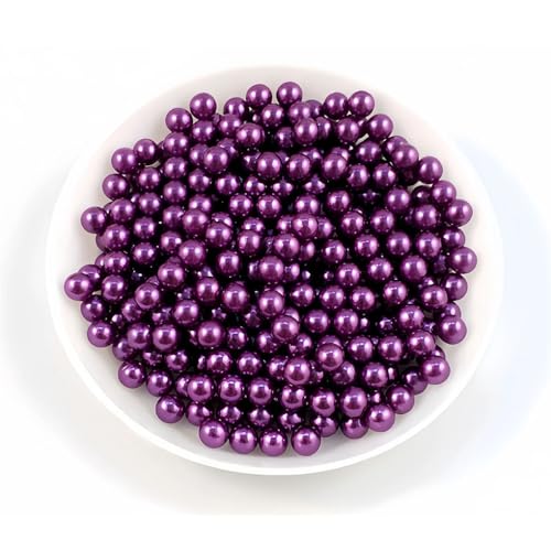 30–300 Stück runde Acryl-Abstandshalter ohne Loch, für DIY-Schmuckherstellung, Dunkelviolett, 6 mm x 100 Stück von Generic