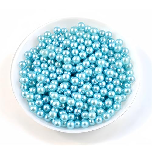 30–300 Stück runde Acryl-Abstandshalter ohne Loch, für DIY-Schmuckherstellung, Himmelblau, 6 mm x 100 Stück von Generic