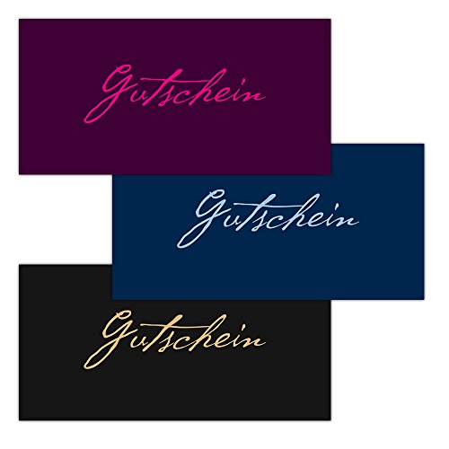 30 Gutscheine Gutscheinkarten Geschenkgutscheine – edel neutral 3 Motive im Mix von Generic