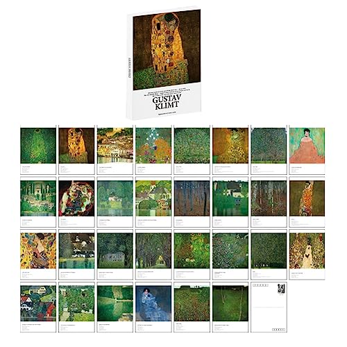 30 Stück 1 Set Klimt Gemalte Ölgemälde Postkarten Vintage Europäische Klassische Nachrichtenkarten Blanko-Grußkarten Dekoration Karten 30 Stück 1 Set Klimt Gemalte Ölgemälde Postkarten Vintage Europäische Klassische Nachrichtenkarten Blanko-Grußkarten Dekoration Karten von Generic