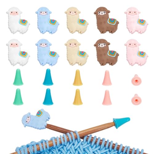 Generic 30 Stück Maschenstopper, Süße Alpaka Stricknadel Stopper, Silikon Maschenstopper Für Stricknadeln, Nadelstopper Für Stricknadeln, Stricknadelkappen, Strickzubehör Generic 30 Stück Maschenstopper, Süße Alpaka Stricknadel Stopper, Silikon Maschenstopper Für Stricknadeln, Nadelstopper Für Stricknadeln, Stricknadelkappen, Strickzubehör von Generic