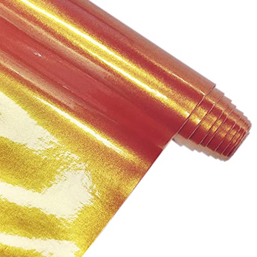 30 x 135 cm glänzende Perlglanz-Kunstlederrolle, synthetisches PU-Leder zum Nähen Handwerk DIY Home Polsterstoff (rot) von Generic