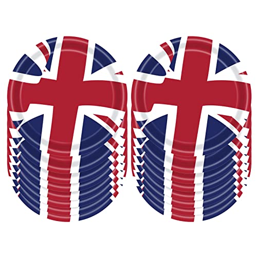 32 Teile Union Jack patriotische Party Zubehör abnehmbare Servietten Papierteller und Papierbecher für Königin Plati-num Jubilee 2022 Partyzubehör UK Sportveranstaltung Pub BBQ Royal Thema 32 Teile Union Jack patriotische Party Zubehör abnehmbare Servietten Papierteller und Papierbecher für Königin Plati-num Jubilee 2022 Partyzubehör UK Sportveranstaltung Pub BBQ Royal Thema von Generic