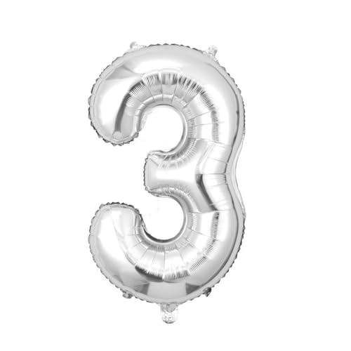 32 Zoll Digital Aluminium Film Ballon Medium Ballon Dekoration-Silber Nummer 3 32 Zoll Digital Aluminium Film Ballon Medium Ballon Dekoration-Silber Nummer 3 von Generic