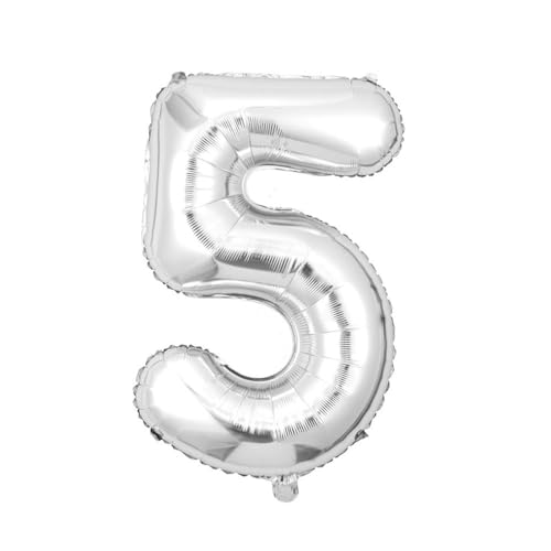 32 Zoll Digital Aluminium Film Ballon Medium Ballon Dekoration-Silber Nummer 5 32 Zoll Digital Aluminium Film Ballon Medium Ballon Dekoration-Silber Nummer 5 von Generic