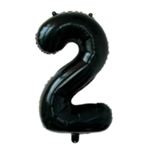 32 Zoll mittlere Zahl Aluminium Film Ballon, perfekt für Geburtstag, Hochzeit, Party Dekoration-schwarz-Zahl 2 32 Zoll mittlere Zahl Aluminium Film Ballon, perfekt für Geburtstag, Hochzeit, Party Dekoration-schwarz-Zahl 2 von Generic