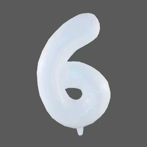 32 Zoll mittlere Zahl Aluminium Film Ballon, perfekt für Geburtstag, Hochzeit, Party Dekoration-weiß-Zahl 6 32 Zoll mittlere Zahl Aluminium Film Ballon, perfekt für Geburtstag, Hochzeit, Party Dekoration-weiß-Zahl 6 von Generic