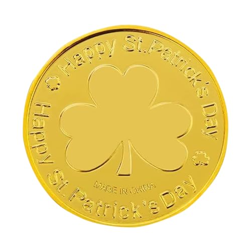 36 Stück St Patricks Day Plastik Goldmünzen Koboldmünzen Großpackung Irland Glückskleeblattmünzen Kleeblattmünzen Party Tischdekoration Elegant St. Patricks Day Wohnzimmer Deko von Generic