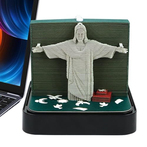 3D Art Tischkalender 2025,2025 3D Memo-Pad Kalender | Jesus Mountain Papier Skulptur Kalender Notizblock für 3D Kunstkalender Geschnitzter Kunstkalender für Dekoration 3D Art Tischkalender 2025,2025 3D Memo-Pad Kalender | Jesus Mountain Papier Skulptur Kalender Notizblock für 3D Kunstkalender Geschnitzter Kunstkalender für Dekoration von Generic