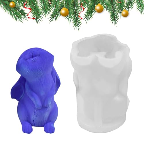 3D-Hasenkerzenform Silikonform für die Herstellung von DIY-Kerzen, Osterhasenform, Duftkerzen Gießform | Aromatherapie-Seifenform, Bastelform für 3D-Hasenkerzenform Silikonform für die Herstellung von DIY-Kerzen, Osterhasenform, Duftkerzen Gießform | Aromatherapie-Seifenform, Bastelform für von Generic