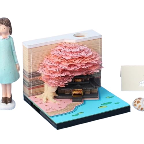 3D-Kalender 2025, 3D-Tischkalender Baumhaus, 3D-Notizblock, kreativer Desktop-Stifthalter-Notizblock, DIY-Arbeitsplattendekorationen 3D-Kalender 2025, 3D-Tischkalender Baumhaus, 3D-Notizblock, kreativer Desktop-Stifthalter-Notizblock, DIY-Arbeitsplattendekorationen von Generic