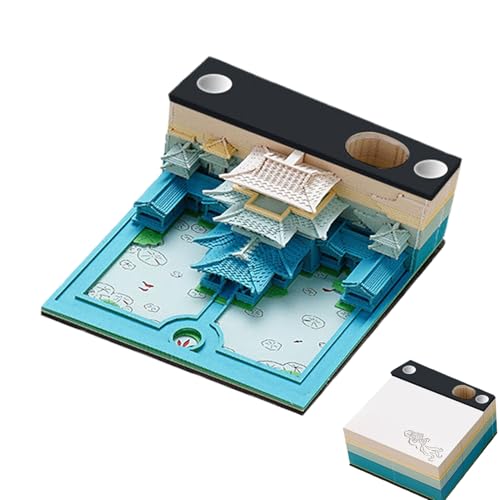 3D Memo Pad | Papierskulptur -Kunstwerk - Gravurplaner Mehrzweck -Vintage -Muster Notizbilder Für Büros Weihnachten Osterklassenzimmer De Vintage-Designs und ein faszinierendes Pop-up-Feature persktop von Generic