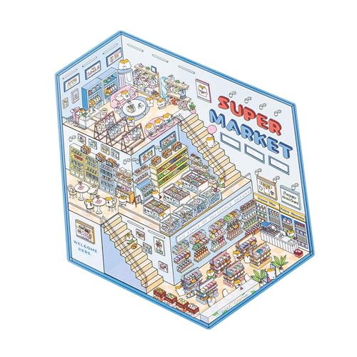 3D -Miniatur -Szenenaufkleber - Room Book Sticker Set Mit Niedlichen Cartoon -Szenen | Kreative Stapelbare Hausaufkleber Für Planer, Scrapbooking, Zeitschriften, Kunsthandwerk Für Erwachsene Und K 3D -Miniatur -Szenenaufkleber - Room Book Sticker Set Mit Niedlichen Cartoon -Szenen | Kreative Stapelbare Hausaufkleber Für Planer, Scrapbooking, Zeitschriften, Kunsthandwerk Für Erwachsene Und K von Generic
