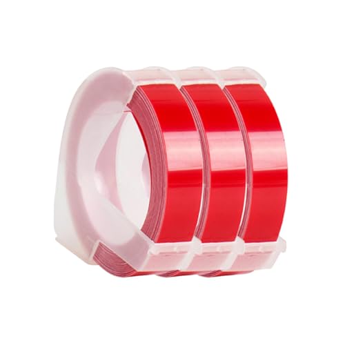 3D-Prägeetikettenband | Maker, selbstklebendes Prägeetiketten-Ersatz, wasserabweisendes Etikettierband, Nachfüllpackungen mit starker Haftung für Dateien, Lebensmittel, Gegenstände von Generic