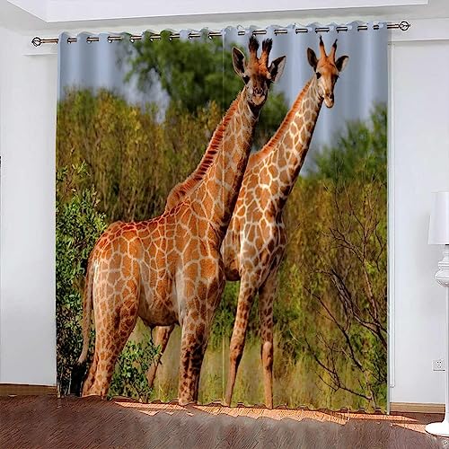 3D Vorhänge Wohnzimmer Blickdicht Gardinen Tierische Giraffe Verdunkelungsvorhang Kinderzimmer Thermovorhang Fensterdekoration Polyester Vorhänge Fü 3D Vorhänge Wohnzimmer Blickdicht Gardinen Tierische Giraffe Verdunkelungsvorhang Kinderzimmer Thermovorhang Fensterdekoration Polyester Vorhänge Fü von Generic