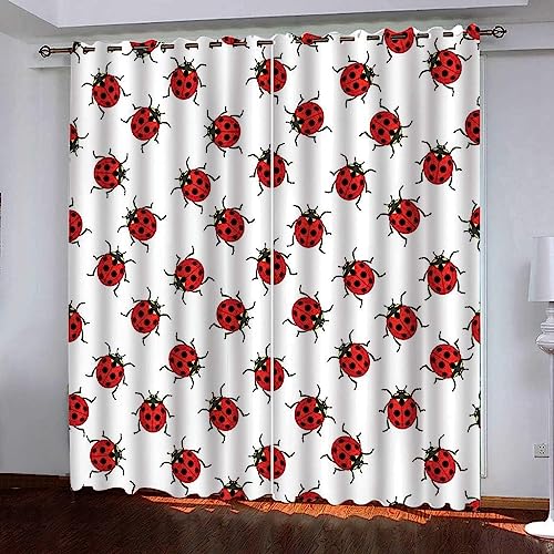 3D Vorhang Wohnzimmer Roter Marienkäfer Junge Mit Mädchen Schlafzimmer Wohnzimmer Kinderzimmer Hotelbüro - 3D Digitaldruck Mit Ösen Lärmminderung T 3D Vorhang Wohnzimmer Roter Marienkäfer Junge Mit Mädchen Schlafzimmer Wohnzimmer Kinderzimmer Hotelbüro - 3D Digitaldruck Mit Ösen Lärmminderung T von Generic