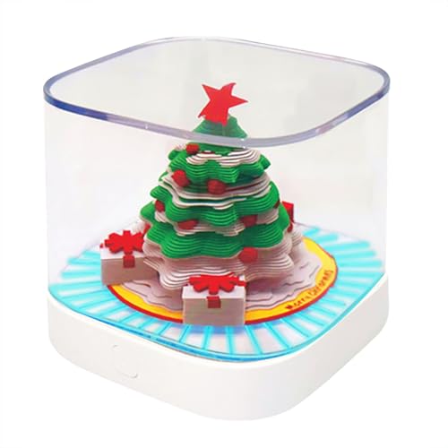 3D Weihnachtsbaum Kalender 2026, DIY Abreißbar Notizblock Tischkalender, Selbstklebende Haftnotizen Weihnachtliche Papierskulpturen Wochenkalender, Weihnachten Deko (A) von Generic