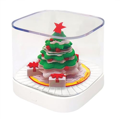 3D Weihnachtsbaum Kalender 2026, DIY Abreißbar Notizblock Tischkalender, Selbstklebende Haftnotizen Weihnachtliche Papierskulpturen Wochenkalender, Weihnachten Deko (B) von Generic