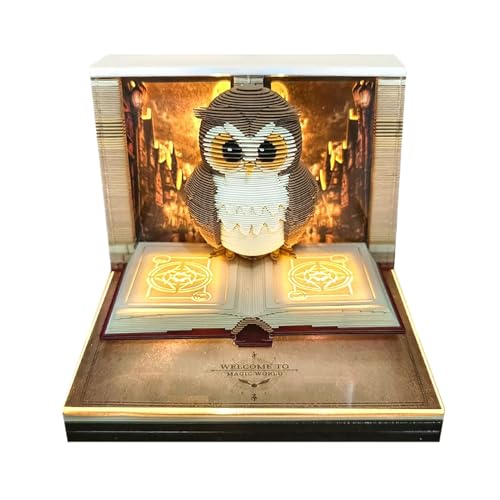 3D Zeitstück Kalender 2026 | 3D Kalender Papier Skulptur Kunst Notizblock | Eulenförmiger Abreißblock Für Gewohnheiten Tagebuch Lesezeichen 3D Zeitstück Kalender 2026 | 3D Kalender Papier Skulptur Kunst Notizblock | Eulenförmiger Abreißblock Für Gewohnheiten Tagebuch Lesezeichen von Generic