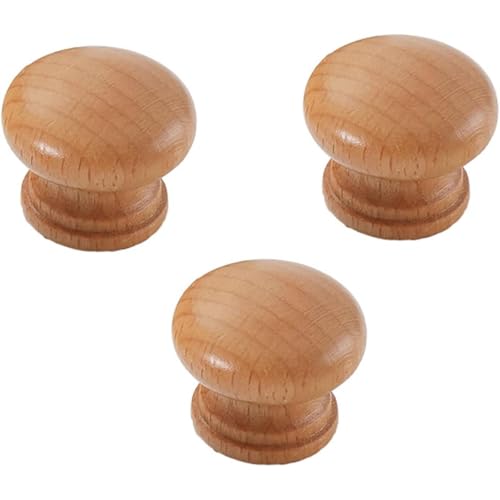 3er-Set Massivholz Schrankgriffe, Natürliche Holz-Griffe für Küche, Kommode & Schuhschrank, Wohnaccessoires von Generic